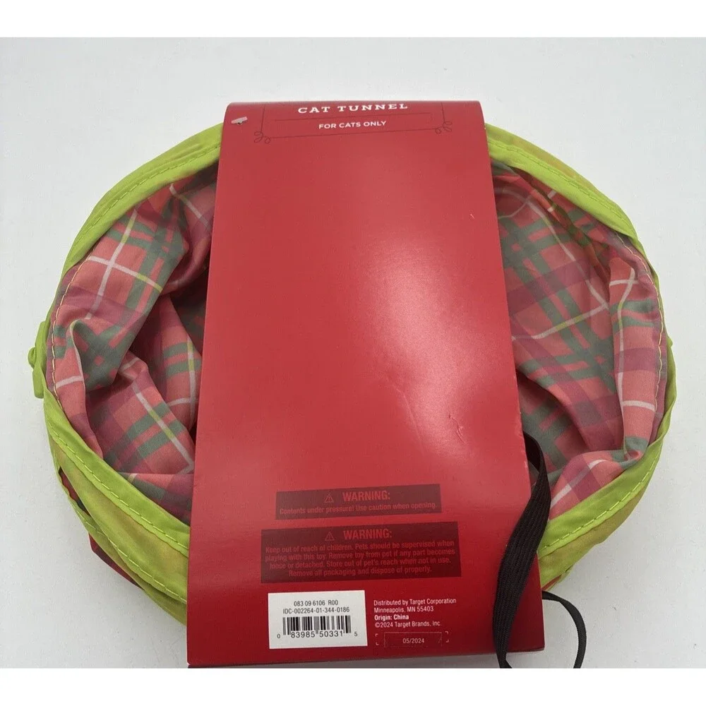 Foldable Wondershop Holiday Cat Playhouse Tunnel